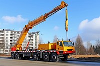 Mobile Crane construction vehicle truck. AI generated Image by rawpixel.