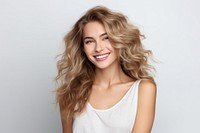 Female portrait smiling adult. AI generated Image by rawpixel.