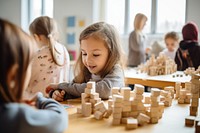 School students child classroom play. AI generated Image by rawpixel.