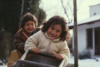 Latin children enjoying photography playground laughing. AI generated Image by rawpixel.