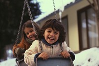 Latin children enjoying photography portrait outdoors. AI generated Image by rawpixel.