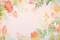 Colorful flowers border backgrounds painting pattern. AI generated Image by rawpixel.