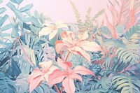 Jungle tropical backgrounds outdoors painting. AI generated Image by rawpixel.