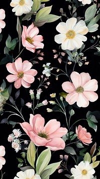 Spring flowers pattern backgrounds plant. AI generated Image by rawpixel.