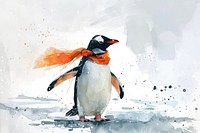 Penguin playing snowboard animal bird creativity. AI generated Image by rawpixel.