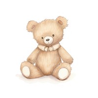 Teddy bear drawing plush cute. AI generated Image by rawpixel.
