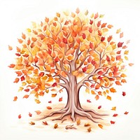 Autumn tree drawing painting sketch. AI generated Image by rawpixel.