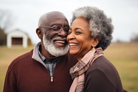 African american senior couple kissing portrait adult happy. AI generated Image by rawpixel.