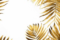 Monstera leaf border frame gold backgrounds pattern. AI generated Image by rawpixel.