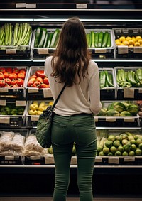 Vegetable market supermarket buying. AI generated Image by rawpixel.
