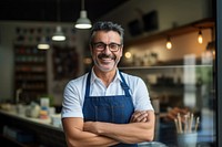 Cheerful small business owner standing smiling adult. AI generated Image by rawpixel.