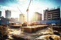 Construction site building city architecture. AI generated Image by rawpixel.