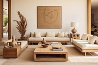 Living room furniture architecture building. AI generated Image by rawpixel.