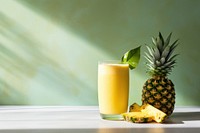 Pineapple smoothie fruit juice drink. AI generated Image by rawpixel.