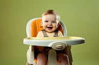 Baby in the high chair portrait photo photography. AI generated Image by rawpixel.