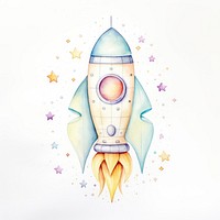 Rocket drawing sketch invertebrate. AI generated Image by rawpixel.