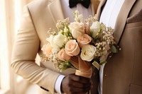 Lgbtq wedding flower holding plant. AI generated Image by rawpixel.