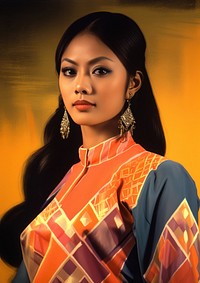 Thai woman portrait photography jewelry. AI generated Image by rawpixel.