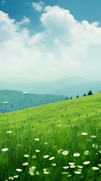 Meadow nature grassland landscape. AI generated Image by rawpixel.