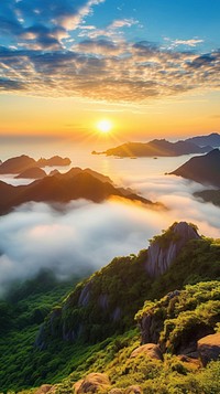 Nature sea landscape mountain