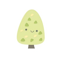 Tree cartoon smiling yellow. AI generated Image by rawpixel.