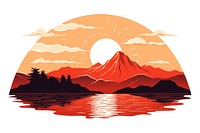Sunset mountain outdoors volcano. AI generated Image by rawpixel.