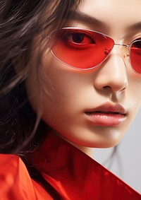 Thai girl sunglasses eyebrow fashion. AI generated Image by rawpixel.