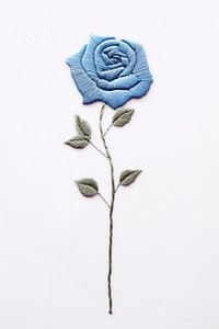 Blue rose pattern embroidery flower. AI generated Image by rawpixel.