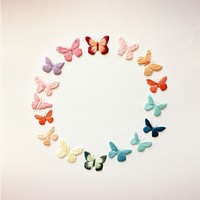 Little butterfly circle border pattern animal confectionery. AI generated Image by rawpixel.