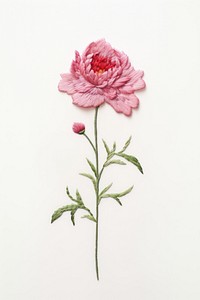 Little Peony embroidery pattern flower. AI generated Image by rawpixel.