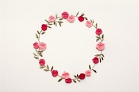 Little rose circle border jewelry pattern flower. AI generated Image by rawpixel.