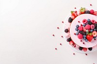 Birthday cake blackberry dessert fruit. AI generated Image by rawpixel.