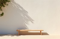 Wall outdoor furniture shadow bench. AI generated Image by rawpixel.