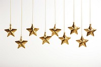 Golden Christmas decoration stars hanging christmas jewelry christmas decoration. AI generated Image by rawpixel.
