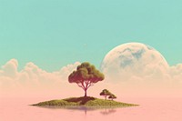 Pastel background nature landscape outdoors. AI generated Image by rawpixel.
