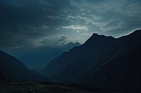 Mountain landscape moon astronomy outdoors. AI generated Image by rawpixel.
