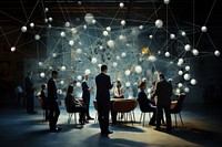 Business network lighting adult architecture. AI generated Image by rawpixel.