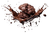 Chocolate nugget dessert food white background. AI generated Image by rawpixel.