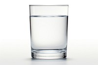 Water glass drink vase white background. 