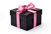 Gift box ribbon pink white background. AI generated Image by rawpixel.