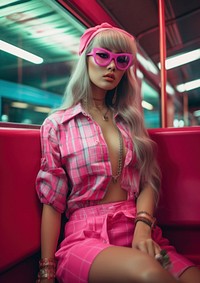 Thai girl portrait glasses fashion. AI generated Image by rawpixel.