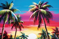 Coconut trees outdoors nature summer. AI generated Image by rawpixel.