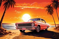 Man drive Lowrider classic car outdoors vehicle wheel. AI generated Image by rawpixel.