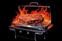 Steak grilling cooking food. AI generated Image by rawpixel.