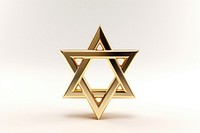 Star of david icon symbol gold white background. AI generated Image by rawpixel.
