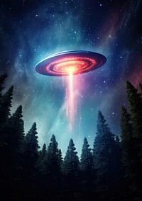 A ufo outdoors nature galaxy