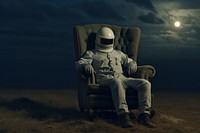 The soliary out of the space astronomy outdoors sitting. AI generated Image by rawpixel.