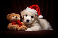 Santa claus toy puppy christmas mammal. AI generated Image by rawpixel.