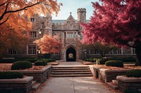College architecture building autumn. AI generated Image by rawpixel.