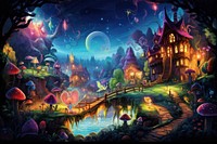 Fairytale characters outdoors fantasy nature. AI generated Image by rawpixel.